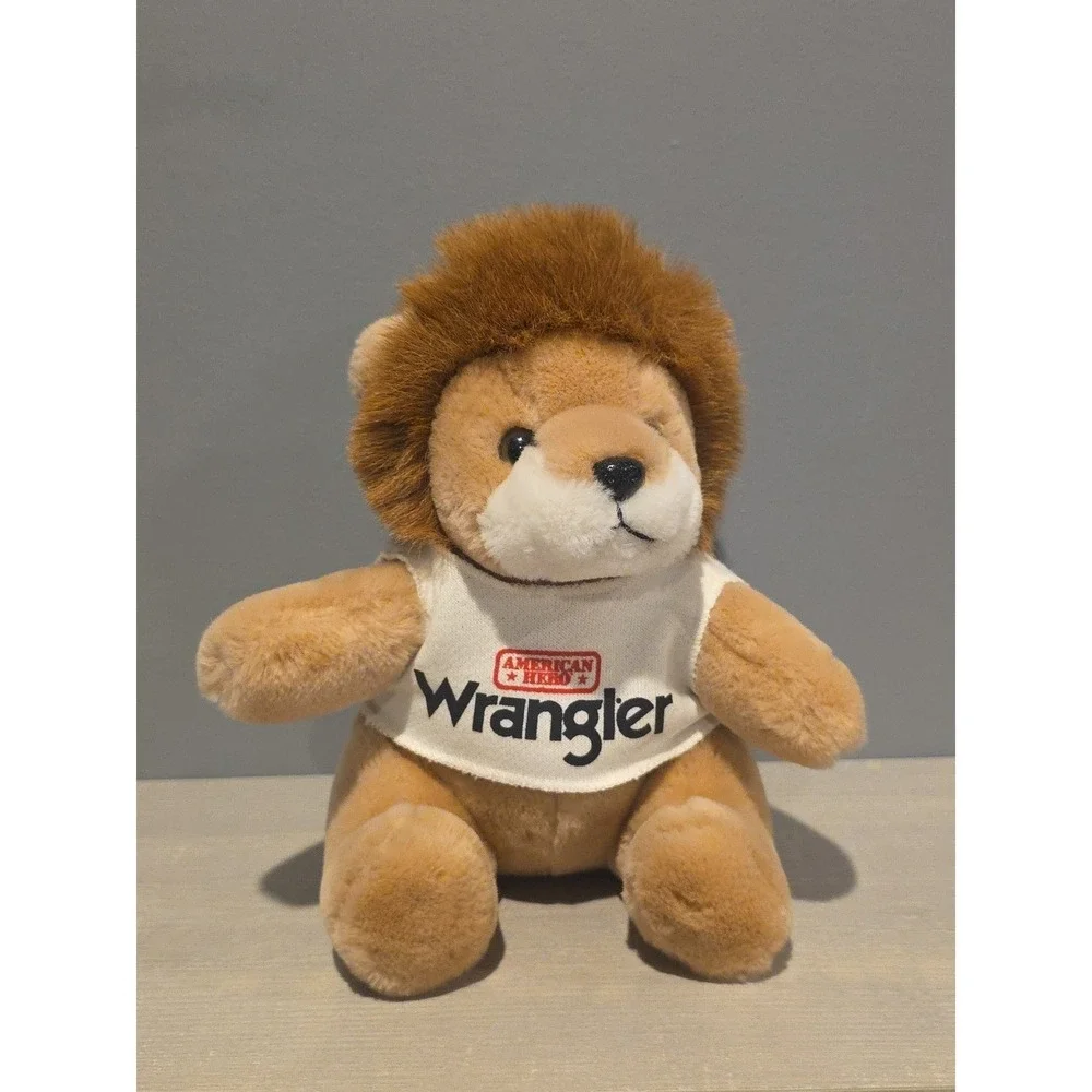Vintage 1985  Logo Bear Lion Plush Wrangler American Hero‎ Excellent Condition